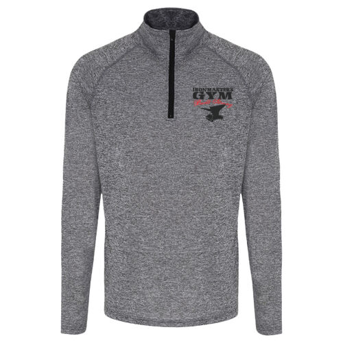 Ironmasters Womens Performance ¼ zip (Black Melange/Black) Thumbnail
