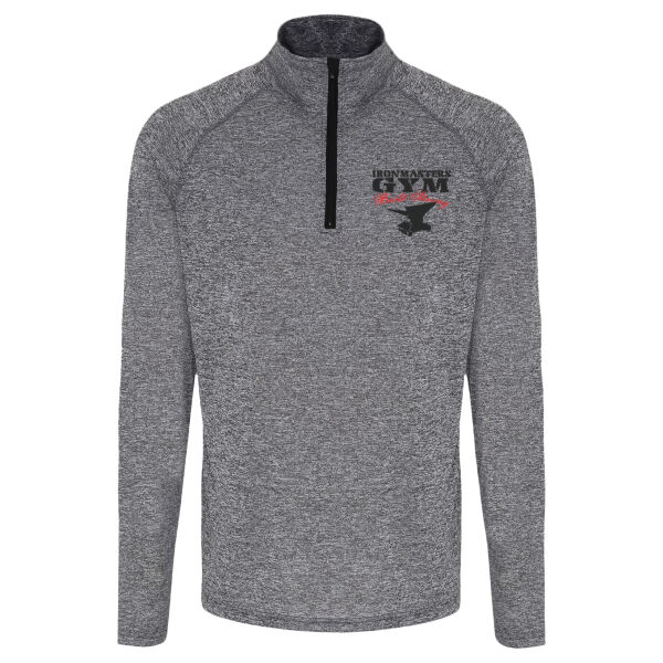 Ironmasters Womens Performance ¼ zip (Black Melange/Black) Thumbnail